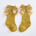 thumbnail image 4 of 4/6/10 Pairs Baby Girls Knee High Socks Infant Toddler Girls Bow Stockings Cotton Uniform Stockings Dress Socks 0-3T, 4 of 9