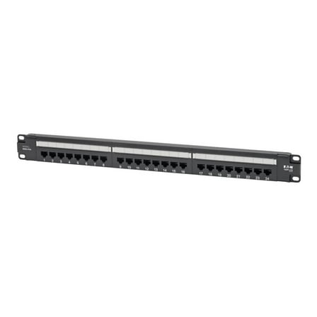 Tripp Lite Cat6 PoE Patch Panel 24-Port 110/Krone 568A/B RJ45 1URM TAA (N252-P24)