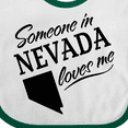 thumbnail image 4 of Inktastic Someone in Nevada Loves Me Boys or Girls Baby Bib, 4 of 4