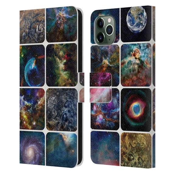 Head Case Designs Officially Licensed Cosmo18 Space The Amazing Universe Leather Book Wallet Case Cover Compatible with Apple iPhone 11 Pro Max