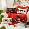 thumbnail image 2 of AVOIN Valentine''s Day Saying Buffalo Plaid Throw Pillow Cover, 12 x 20 Inch Holiday Anniversary Wedding Cushion Case for Sofa Couch Set of 4, 2 of 6