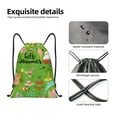thumbnail image 4 of Saiise Hello Summer Pattern Sports Drawstring Backpack - String Swim Gym Bag with Wet Proof Pocket for Women&Men-Small, 4 of 6