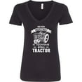 thumbnail image 3 of Inktastic Tractor Woman Women's V-Neck T-Shirt, 3 of 5