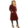 thumbnail image 2 of Haute Edition Women's Maxi Length Quilted Puffer with Faux Fur Lined Hood, 2 of 3