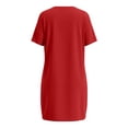 thumbnail image 4 of hotojiny Spring Dresses for Women Loose Fit Casual Pleated Mini Dresses Soft Short Sleeve Crewneck Sundresses for Beach Travel, 4 of 7