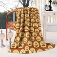 thumbnail image 4 of Halloween Pumpkin Silhouette Pattern Blanket,Comfortable Soft Flannel Throw Blanket,All Season,Warm Lightweight Blankets for Sofa Bed Couch Living Room Chair,50"x60", 4 of 4