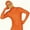 cloth & Beard & Eyebrows 4, variant on Orange Bodysuit Women's & Man Seamless Full Body Catsuit Stretchy Dance Bodysuit With Eyebrows Beard Sets, Stage Performance, Slim Fit Spandex Unitard Halloween Outfits