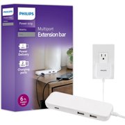 Philips USB Slim Charger and Desktop Charging Station for Smartphones, Tablets, Wireless Earbuds, Bluetooth Speakers, Smartwatches USB-C and USB-A Charger
