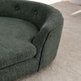 thumbnail image 4 of CQSXDA  Oversized Oval Dog Sofa Linen with Button-Tufted Backrest for Your Pet's Relaxation, Olive Green, 4 of 7