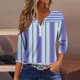 thumbnail image 1 of Fiudx Ofertas Flash Artículos En Oferta Blusa de Manga 3/4 Corta Estampada a La Moda para Mujer, Blusa Informal con Cuello Redondo, 1 of 5