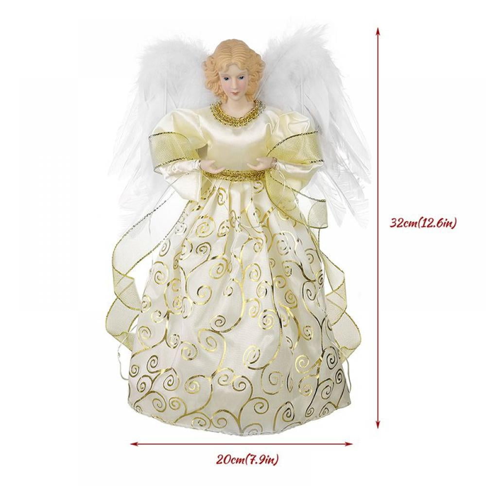 Miracleart Angel Treetop, Angel Christmas Tree Topper for Halloween Tree  Christmas Tree Home Decoration with 10-Light and Remote Control Function 12
