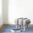 thumbnail image 4 of Dash & Albert Camden Stripe Handwoven Cotton Rug, 9' x 12', Denim, 4 of 5