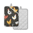 thumbnail image 2 of Pot Holders Set of 2 Heat Resistant 338℉ Kitchen Oven Gloves Potholder Cooking Baking Microwave Mitts Cute Chicken, 2 of 7
