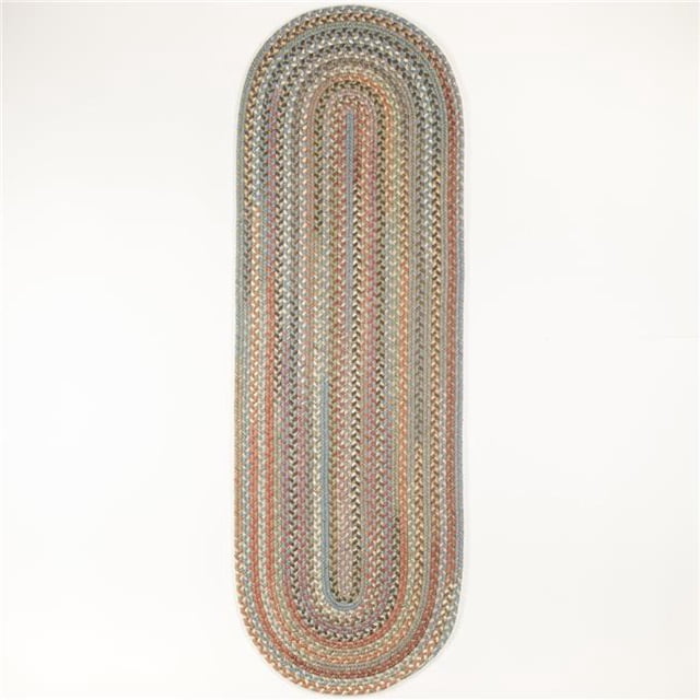 Rhody Rug BH67R024X072 2 x 6 ft. Bar Harbor Seaweed Runner Rug, Multi Color