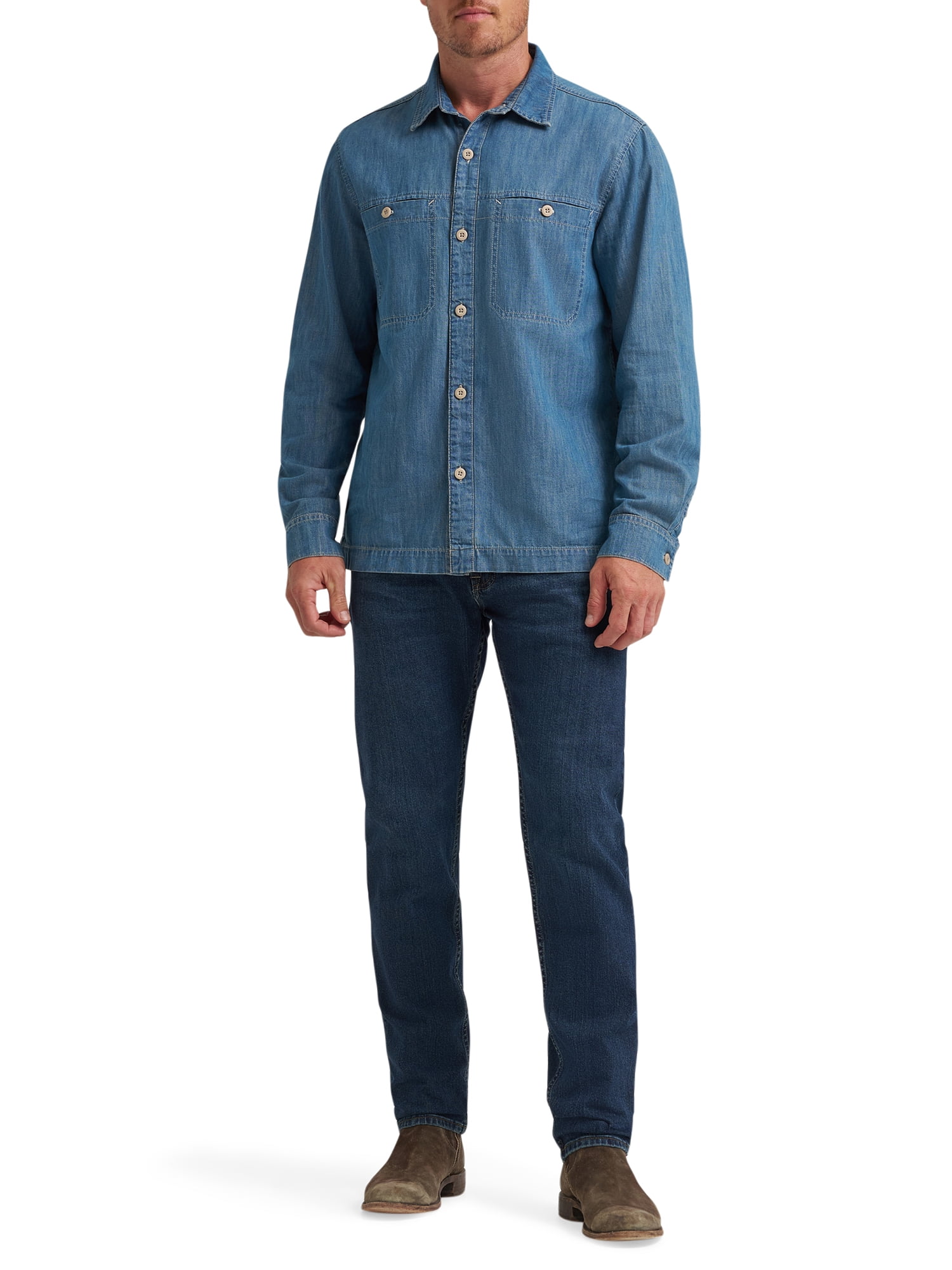 Wrangler® Men's Utility Streetwear Long Sleeve Shirt, Sizes S- 3XL