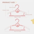 thumbnail image 3 of Nbpower Baby Hangers 50 Pack, 11"-14" Extendable Kids Hangers, Non-Slip Baby Hangers for Closet, Plastic Kid Hangers with Windproof Buckle, Baby Clothes Hangers for Pants Shirts Outfit Onesie, Pink, 3 of 7