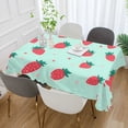 thumbnail image 2 of Yayeee Tablecloths 54" x 54" Rectangle Wrinkle Resistant Party Table Cover, Green Strawberry, 2 of 8
