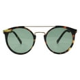 thumbnail image 1 of Unisex Panto Sunglasses Double Bridge Round Frame UV 400 Matte Tortoise, Green, 1 of 4