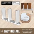 thumbnail image 4 of Guía de piso para puerta corrediza de clóset Grovers 1,38" blanca, 4 of 6