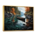 thumbnail image 2 of Designart "Canoeing in Canada II" Transportation Floater Framed Wall Art Print, 2 of 7