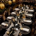 thumbnail image 2 of 200PCS Black and Gold Plastic Plates - Black Plates Disposable for Party - Heavy Duty Plastic Plate for Graduation Wedding Party Birthday, 2 of 9