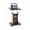 Brown, variant on Furnibear Adjustable Mobile Standing Desk Cart with Tilting Desktop Cabinet and Locking Casters for Home Office and School, Brown
