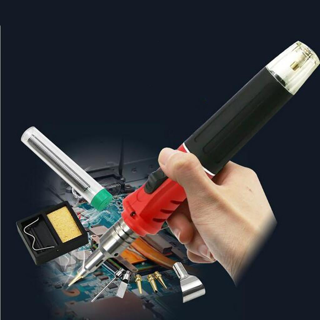 Fzaqwen 1-in-1 Self-Ignition Gas Soldering Iron Set Cordless Welding Torch Kit Tool