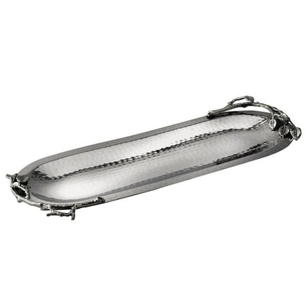 Elegance Oval Platter - Elegance Heim Concept Sparkle Silver Leaf Long Oval Platter