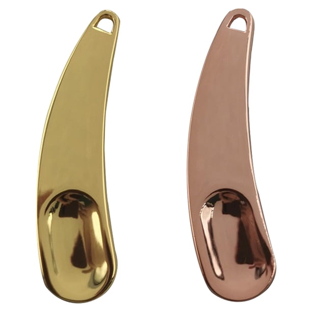 cucharas de aleación de zinc para cosméticos, cremas faciales, tratamientos de maquillaje, cuidado de la piel, herramienta de belleza facial para mujeres y niñas (doradas y rosadas).