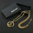 thumbnail image 6 of HZMAN St Michael The Archangel Catholic Medal Stainless Steel Amulet Pendant Necklace 22+2" Rolo Curb Chain (Gold), 6 of 7