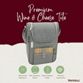 thumbnail image 5 of Insulated 2 Bottle Wine Travel Tote Bag with Cheese Set - Portable Picnic Carrier Kit, 5 of 7