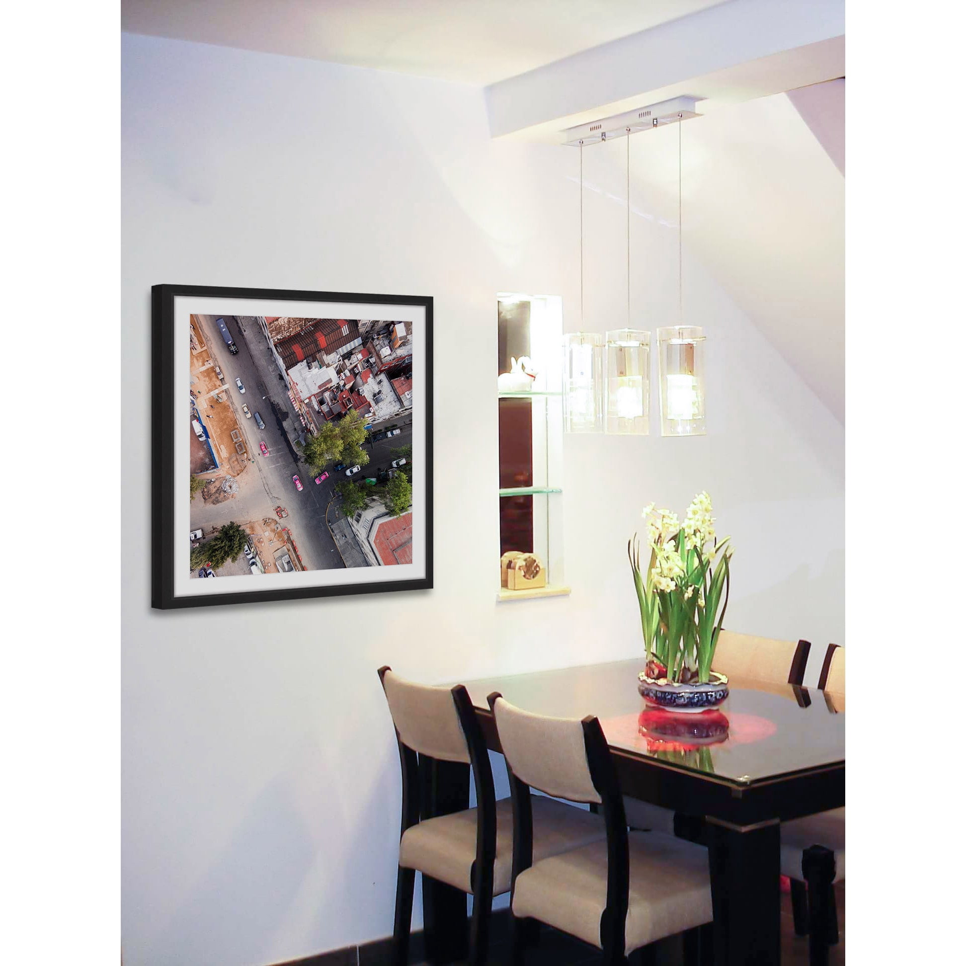 "Pink Cars" Framed Painting Print
