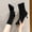 Black, variant on Women Pointed Toe Knit Sock Ankle Boots, Stiletto High Heel Stretch Knit Booties, Slip On Slim Fit Short Boots for Party Wedding Evening