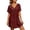 01-Red356, variant on XIAONU Women's Loose Fit Beach Cover Up Short Sleeve Summer Swim Cover Dress