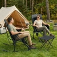 thumbnail image 4 of EVER ADVANCED Folding Camping Rocking Chair, Portable Outdoor Rocker with High Back, Supports 400 lbs, Black, 4 of 11