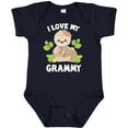 thumbnail image 3 of Inktastic Cute Sloth I Love My Grammy with Green Leaves Boys or Girls Baby Bodysuit, 3 of 5