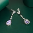 thumbnail image 4 of Diamond Earrings for Women S925 Silver Needle Heart Earrings Droplet Jewelry for Her Birthday Christmas Gift, 4 of 16