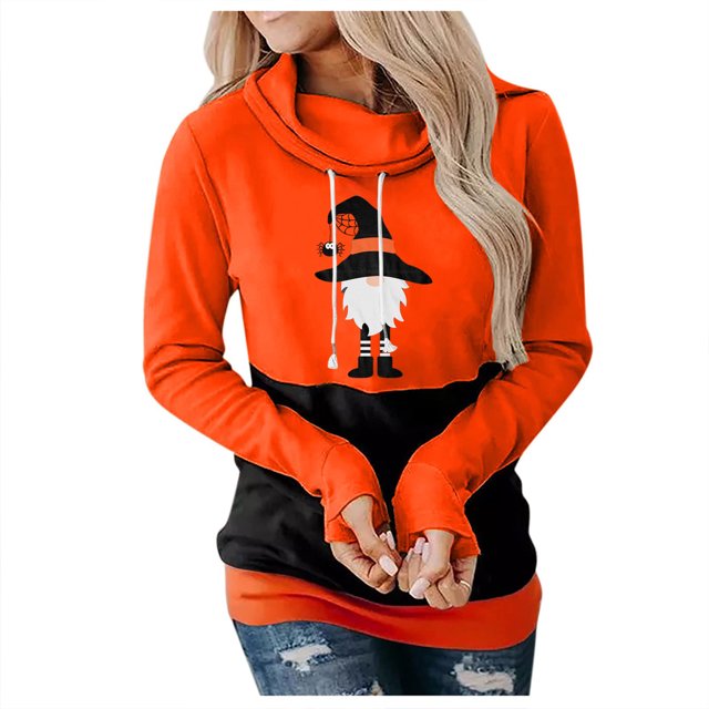 Sudadera Para Mujer, Sudaderas de Cuello Redondo, Blusa de Manga Larga Con Estampado de Festival Informal A La Moda, Jersey Con Cuello Apilado, Tops, Sudadera Odeerbi ODB132694