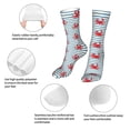 thumbnail image 3 of KLL Cute Red Crabs With Nautical Print Womens Crew Socks Athletic Middle Tube Long Socks Novelty Socks Gifts For Men, 3 of 7