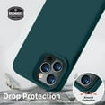 thumbnail image 5 of Compatible with iPhone 12 Pro Max Case, Soft Liquid Silicone Full Body Protective Slim Case with [Anti-Scratch Microfiber Lining] [Camera Protective] [Support Wireless Charging] - Teal, 5 of 14