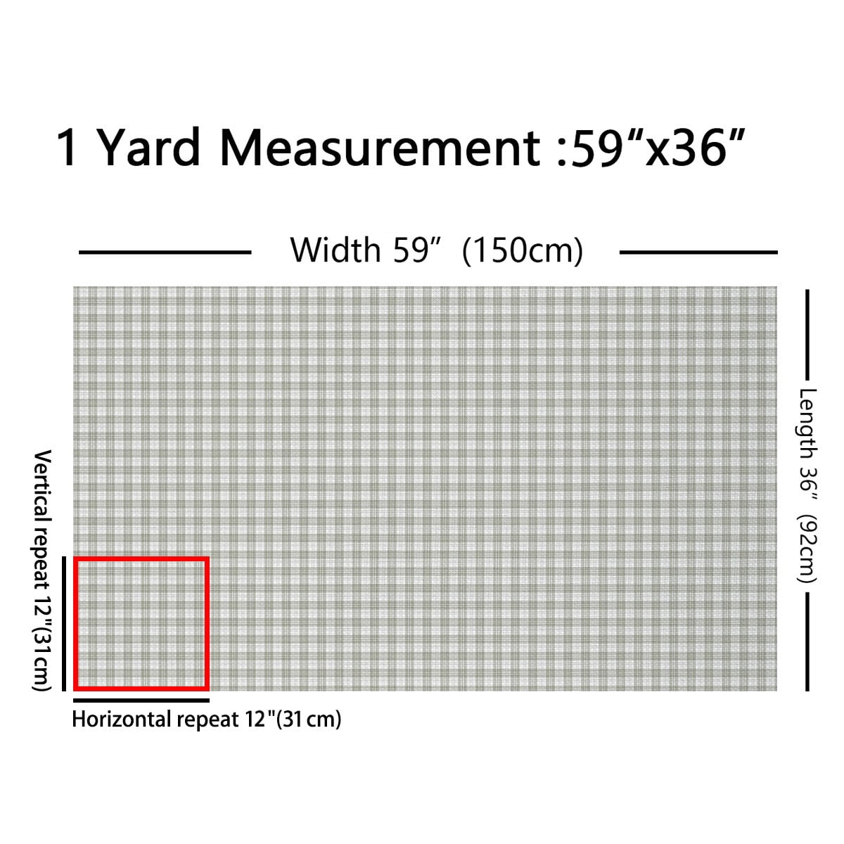 Feelyou Buffalo Plaid Kids Fabric by the Yard 1 Yard, Grey Checkered Artwork Room Decor Fabric by the Yard, Chic Geometric Abstract Fabric for Sewing, Luxury Bedroom Decor
