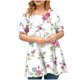thumbnail image 2 of Fiudx Ofertas de La Semana Camiseta de Talla Grande para Mujer, Manga Corta, Básica, Estampada, Informal, con Cuello Redondo, Dobladillo Ancho, Camisa Grande, 2 of 4