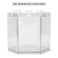 thumbnail image 4 of Small Betta Fish Tank Hex Shape Superimposable Portable Aquarium Tank Fish Tank Starter Kits Portable Mini Aquarium Tank for Office Decoration (Transparent), 4 of 9