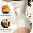 thumbnail image 5 of Ashirexll High Waisted Compression Bodysuit Shapewear for Women Elastic Underwear Briefs White L, 5 of 8