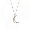 thumbnail image 1 of Long chain simplicity moon silver pendant,Gift box Xmas, 1 of 4