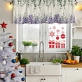 thumbnail image 5 of Lavender Eucalyptus Curtain Valances for Windows, Kitchen Valance Window Treatments Panel 2 Pack, Retro Country Botanical Flowers Leaves Rod Pocket Short Curtains for Bathroom Bedroom 42 x 12 Inch, 5 of 8