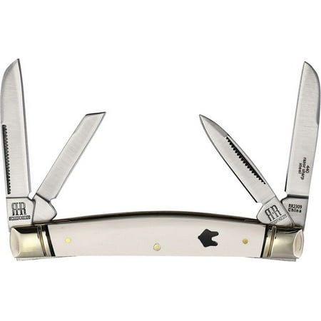 Rough Ryder RR2309 White Fox Congress 3.63 Closed Satin Blk Folding Knife