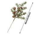 thumbnail image 3 of Artificial Christmas Tree Picks 24 Inch Pine Branches Stems with Pinecones and Red Holly Berries for Xmas Party Flower Arrangements Holiday Home Garden Decor Greenery Sprays, 3 of 5