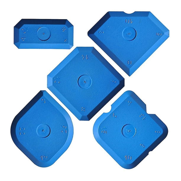 5 piezas azul belleza herramientas de costura ventana puerta sellador de silicona esparcidor espátula raspador de cemento herramienta de eliminación de masilla kit removedor de lechada herramienta de calafateo JM