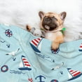 thumbnail image 3 of Yiaed Sailboats Anchors Print Dog Blankets-Cat Blanket Washable for Couch Protection,Puppy Blanket, Soft Plush Reversible Throw Furniture Protector-Small, 3 of 8